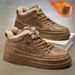 Winter Fleece-Lined Martin Boots For Men, Work Shoes, Trendy Versatile Thickened Warm Cotton Shoes, Casual Short Boots_vogvips.com
