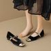 French Small Fragrant Temperament Single Shoes Women's Square Head Low Heel With Skirt Gentle Mary Jane Shoes_vogvips.com