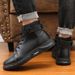 Plus Size Trendy Martin Boots For Men, British Style Men's Boots, High-Top Casual Leather Boots For Men_vogvips.com