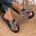 Sexy Leopard Bow Women's Slippers Beach Party Casual Fashion Beach Party Outdoor Summer Daily Walk Comfort Versatile Slippers_vogvips.com