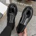 Lefu Men's Black High-end Feeling Set Feet, One Foot On British Style Small Leather Shoes, Casual Versatile Bean Shoes_vogvips.com