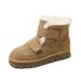 Women's Snow Winter 2023 New Fleece Lined Thickened Student Warm Short Boots Internet Celebrity Trend Thick Sole Height_vogvips.com