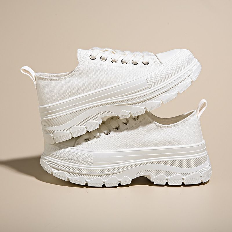 Spring Women's Canvas Sneakers - Style Breathable Platform Shoes | 4cm Height Increase Casual Shoes BR301-1_vogvips.com