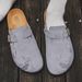 Fashion Men's Suede Mules Men Clogs Insole Sandals With Arch Support Outdoor Beach Slides Home Half Slippers_vogvips.com