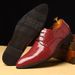 New Fashionable Men's Formal Business With Glossy Embossed British Style Plus Size Trendy Shoes, Hairstylist Pointed Shoes,_vogvips.com