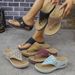 Summer New Style Thick Soled Flip Flops Casual Hollowed Out Toe Thong Metal Plus Size Sandals Size 45_vogvips.com