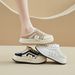 Half Tray White Shoes Female Student Mesh Breathable Heightening Shoes Casual Board Shoes_vogvips.com