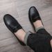 SHLIANG New Men's Slip-On Soft-Soled Driving Shoes Comfortable Round-Toe Business Casual Leather Shoes Breathable Upper Slip-On Loafers X0009_vogvips.com