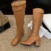 Miu*Jang Won-Young's Same Style Chunky Heel Over-The-Knee For Women, 2026 New Model, Belt Buckle High-Tube Riding Boots,_vogvips.com