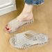 New Crystal Sandals Women, Transparent, Hollowed-out, Wear-resistant, Non-slip, Odor-resistant, Fashionable And_vogvips.com
