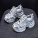 Dad Shoes Women's Thick-soled Inner Height Increase Casual Versatile Color Matching Rhinestone Mesh Sports Women's Shoes_vogvips.com