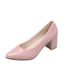 Chunky Heel Single 2025 Autumn New Versatile Women's Shoes Comfortable French-style White Slip-on Elegant High Heels_vogvips.com
