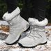 Women's Winter Snow Boots With Fleece Lining, Non-Slip Rubber Sole, Warm & Comfortable Casual Shoes For Cold Weather Cotton Shoes, Women's Boots_vogvips.com