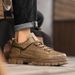 2024 Autumn New Casual Leather Shoes Men's Mid-top Martin Outdoor Thick-soled Work Short Boots_vogvips.com