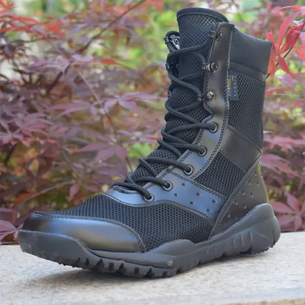 Mens Work Shoes SFB Light Men Combat Ankle Military Army Waterproof Lace Up Tactical Boot Fashion Mesh Motorcycle Boots_vogvips.com