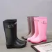 Fashion Non Slip Women Knee Water Waterproof Long Rubber Boots Womens High Tube Galoshes Rain Shoes 260316_vogvips.com