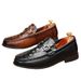 2025 New Trend Genuine Crocodile Pattern Loafers British Style Cowhide Business Formal Casual Men's Leather Shoes_vogvips.com