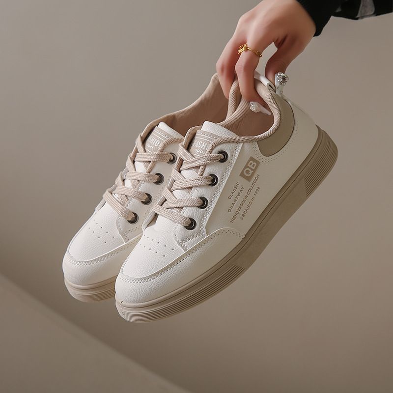 Little White Shoes Female And Female Students Leisure Sports Versatile Board Shoes Street Shoes Flat Shoes_vogvips.com