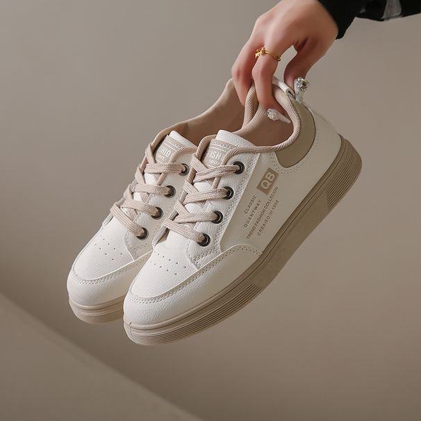 Little White Shoes Female And Female Students Leisure Sports Versatile Board Shoes Street Shoes Flat Shoes_vogvips.com