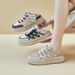 Half-white Shoes, Female Students Thick-soled Heightening Shoes, Mesh Surface Breathable And Casual_vogvips.com
