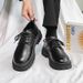 Business leather men's fall 2023 new young British style students thick soled suit men all wear fashionable shoes_vogvips.com