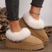 New Furry Snow For Women Winter Indoor And Outdoor Home Cotton Boots Warm Maternity Thick Sole_vogvips.com