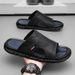 QZHSMY Summer Breathable Leather Shoes Man Outdoor Men Antiskid Beach Sandals Casual Sneakers_vogvips.com