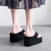 Women's Summer Fashion Outdoor Slippers Platform Thick Sole Wedge Non-Slip Beach Sandals High Heel Flip-Flops_vogvips.com