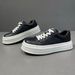 Men's Genuine Leather Big Head Casual Trendy And Versatile Thick Soled Board Shoes, High-End Men's White Shoes_vogvips.com