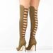 2021 European And American Foreign Trade Thin Heel Suede Women's Over-the-Knee Boots Artificial Short Fur_vogvips.com