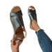 New Foreign Trade Large-size One-strap Summer Sandals For Women With Velcro And Stitching_vogvips.com
