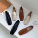 Women's Single 2023 New Spring Flat Square Toe Granny Shallow Mouth Sole Slip-On Small Shoes Korean Style Soft Leather_vogvips.com
