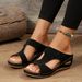 2024 Summer New Women's Sandals, Large Size, European And American Style, Thick-Soled Floral Wedge Sandals For Women_vogvips.com