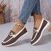 SHLIANG Women Loafers Canvas Flats Brand High Quality Spring Autumn Casual Shoes Leather Single Shoes Plus Size SB056_vogvips.com