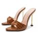 2025 New European And American Style Sexy Snakeskin Pattern Pointed Toe Stiletto Heel Sandals Simple Solid Color Large_vogvips.com