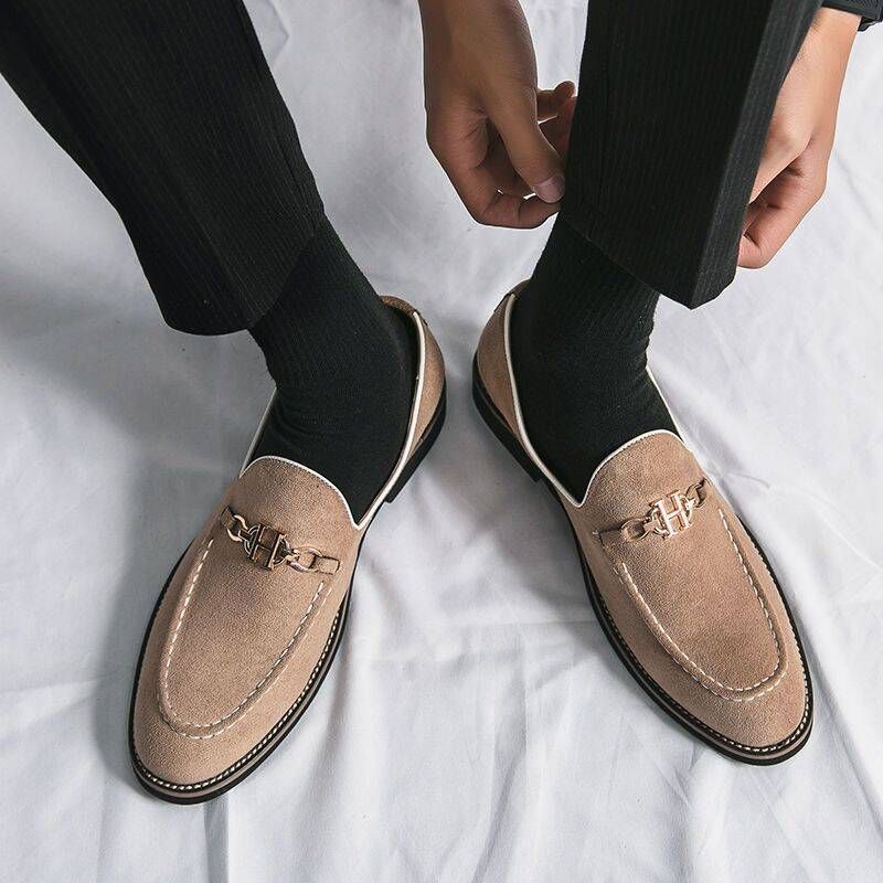 Beanie Autumn Outdoor British Style Trendy Leather Shoes New Men's Tassel Soft Sole Slip-On Loafers For Men_vogvips.com