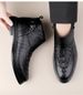 Men's Leather Boots Crocodile Pattern First Layer Martin Boots Men's Leather Cotton Boots With Cotton To Keep Warm_vogvips.com