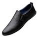 Men's Casual Matching Solid Color Leather Shoes Embossed Leather Shoes Soft Surface Soft Sole Driving Shoes_vogvips.com
