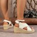 Women’s Shoes Summer New Cross Strap Rope Wedge Heel Roman Sandals Women's Thick Bottom Fish Mouth Large Size Beach Sandals_vogvips.com