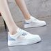 Ins Mesh White Sneakers Women 2023 Spring New Breathable Thick-Soled Korean Style Board Shoes For Fem Students_vogvips.com