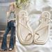 Flat-bottomed French-style Slip-on Sandals, Fairy Shoes Outdoor Wear, Versatile New Style For Summer Vacations And Beach_vogvips.com