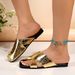 Plus-size Closed-toe Half-slippers For Women, New Summer Foreign Trade Women's Slippers, European And American Women's , Fashionable For Outdoor Wear_vogvips.com