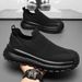 Euro Step Breathable Slip-On Veatile Sports Casual Men's Thick-Soled Comfortable Trendy Shoes Lightweight Elastic_vogvips.com