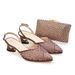 The new laser perforated iron diamond shoes bag matching women's suit fashion_vogvips.com