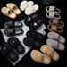 26SS Winter New Black Autumn Furry Thick Sole Cotton Slippers Flat Lamb Wool Outdoor Height Increasing One-Word Balloon_vogvips.com