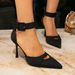 Women's High Heel Sandals Black Fashion Party Party Pointed Stilettos Women's Shoes_vogvips.com