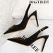 BIGTREE Shoes Pointed Toe Women Pumps Metal Square Buckle High Heels Stiletto Sexy Party Shoes Summer Women Sandals Size 42 43_vogvips.com