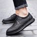 Euro Step British Brogue Trendy Men's Top Layer Cowhide Genuine Thick Sole Carved Business Large Size Pure Leather Shoes_vogvips.com