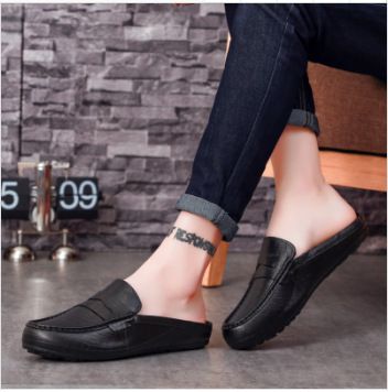 Euro Step 2025 Brogue Leather Trendy Business Hair Stylist Slip-On Korean Versatile British Style Casual Men's Shoes_vogvips.com