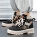 European Warm Series Martin For Men 2025 New Autumn Height-Increasing Thick-Soled Work Boots Versatile Casual Straw Sole Men's Shoes Low Heel_vogvips.com